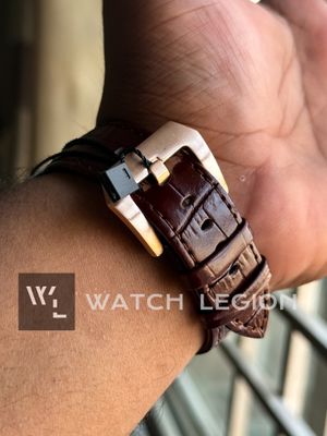 HERYI CASINO ROULETTE BROWN LEATHER ROSE GOLD CASE WHITE DIAL_img_4