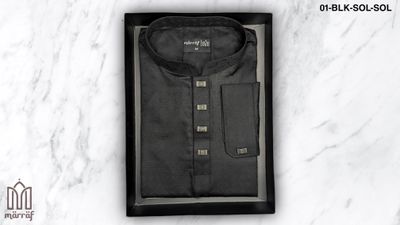 Luxe Solid Black Panjabi_img_2