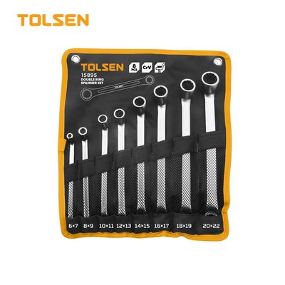 TOLSEN 8Pcs Double Ring End Spanner Set (6-22mm) Model 15895_img_0