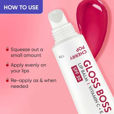 Dot & Key Gloss Boss Vitamin C + E Lip Balm with SPF 30 - Cherry Pop (12gm)_img_1