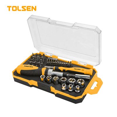 TOLSEN 42Pcs Bits & Ratchet Socket Set (1/4'' Drive) Model: 20041_img_0