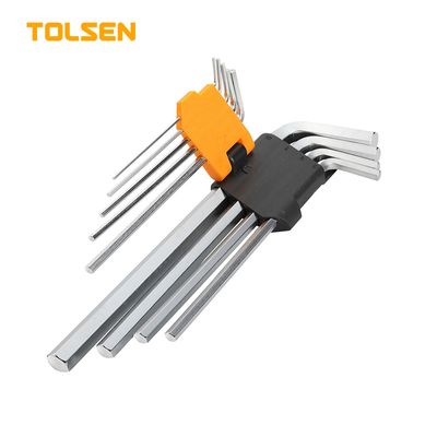 TOLSEN 9pcs Extra-Long Arm Hex Key Set Model 20049_img_0