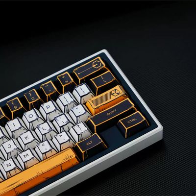 Comic Styled Virtual War PBT 150 Keys Keycaps Set_img_1