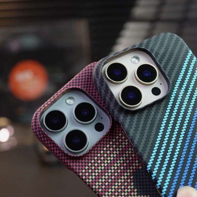 Luxury kevlar Carbon Fiber Texture Case for iPhone iPhone Case Ultra Thin light Aramid Fiber PC Cover_img_2