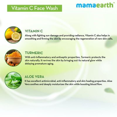 Mamaearth Vitamin C Face Wash with Turmeric – 100ml | - 72859_img_2