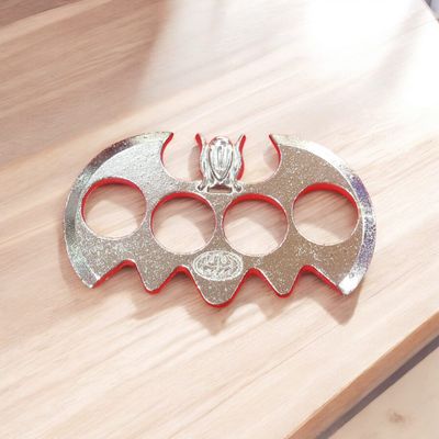 BATMAN Dark Knight High Quality Arrival EDC Brass Knuckles Ring Alloy Knuckles Tactical Survival Multi-Functional Self Defense Tool Knife Blade Paper Weight_img_1