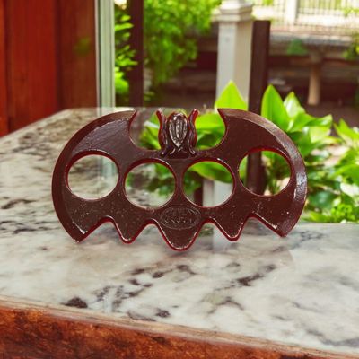 BATMAN Dark Knight High Quality Arrival EDC Brass Knuckles Ring Alloy Knuckles Tactical Survival Multi-Functional Self Defense Tool Knife Blade Paper Weight_img_0