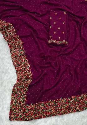 ধুপিয়ান সিল্ক শাড়ির সাথে ব্লাউজ পিস আছে_img_2