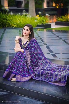 ভাইরাল পিওর সিল্ক বাটিক শাড়ীর সাথে ব্লাউজ পিস আছে_img_1
