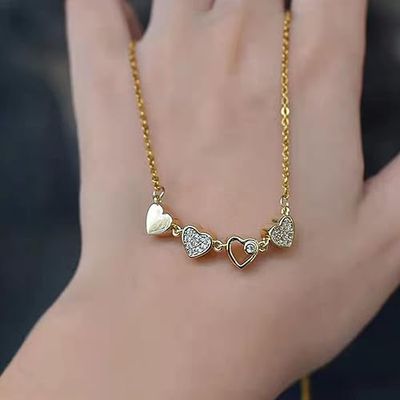 Love Heart Magnetic Pendant Chain Necklace_img_4