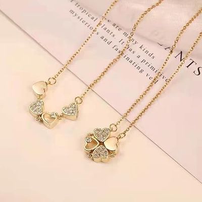Love Heart Magnetic Pendant Chain Necklace_img_5