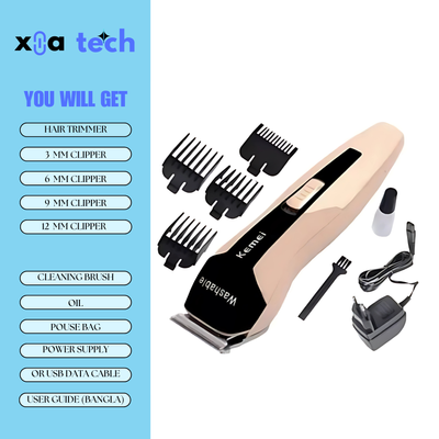 Kemei KM-5015 Professional High Quality Washable Hair Clipper_img_1