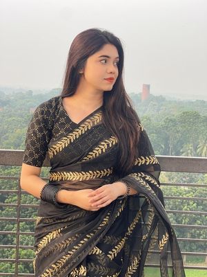 Block Print Sharee with Blouse Piece_img_7