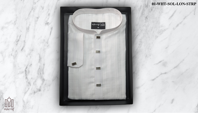 Classic White Panjabi Featuring Long Strap_img_3