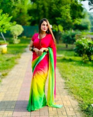 রেইনবো জর্জেট শাড়ি_img_0