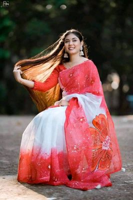 হ্যান্ড প্রিন্ট হাফ সিল্ক শাড়ি_img_0