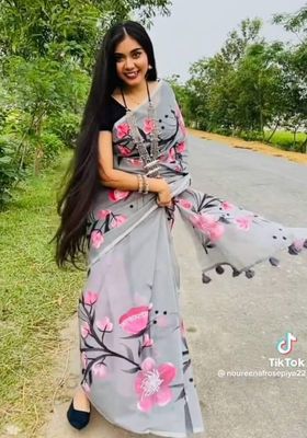 হ্যান্ড প্রিন্ট হাফ সিল্ক শাড়ি_img_6