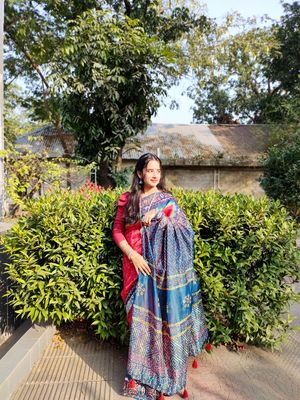 ডিজিটাল প্রিন্ট ভাইরাল শাড়ি ব্লাউজ পিস সহ_img_0