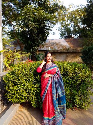 ডিজিটাল প্রিন্ট ভাইরাল শাড়ি ব্লাউজ পিস সহ_img_1