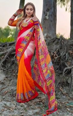 ওয়েলেস সফ্ট সিল্ক শাড়ি ব্লাউজ পিস সহ_img_0