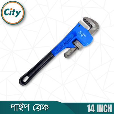 ১ পিস হেভি ডিউটি পাইপ রেঞ্চ ১২, ১৪ অথবা ১৮ ইঞ্চি সাইজের অ্যাডজাস্টেবল স্প্যানার সফট রাবারের গ্রিপসহ পাইপ রেঞ্চ_img_2