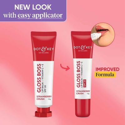 Dot & Key Gloss Boss Vitamin C + E Lip Balm SPF 30 - Strawberry Crush(12gm)_img_1