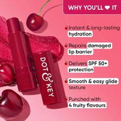 Dot & Key Barrier Repair Hydrating Lip Balm SPF50 PA+++ Cherry Crimson (4.5gm)_img_1