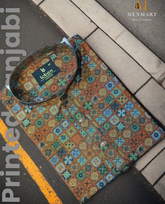 Multicolor Classic Printed Panjabi |Menmart_img_0