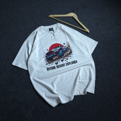 Future Desert Explorer - Premium Oversized Drop Shoulder T-shirt_img_1