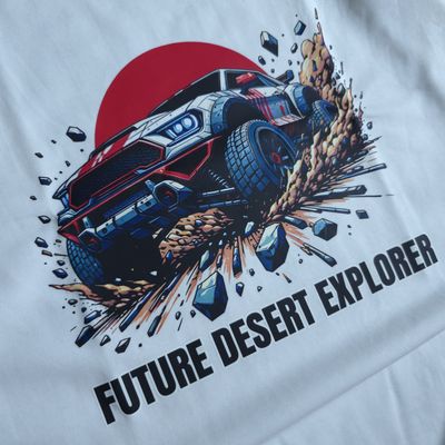 Future Desert Explorer - Premium Oversized Drop Shoulder T-shirt_img_2