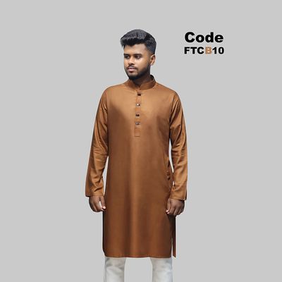 প্রিমিয়াম চিনিগুড়া সলিড পাঞ্জাবি/ কালার > Brown_img_0