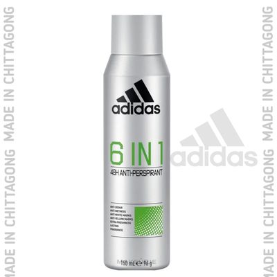 Adidas 6 in1 48H Anti-Perspirant Men Deo Spray (150ml)_img_0