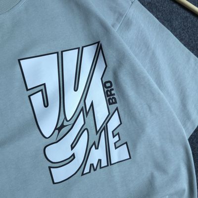 Just Me Bro (Light Stone Blue) - Premim Oversized Drop Shoulder T-shirt_img_2
