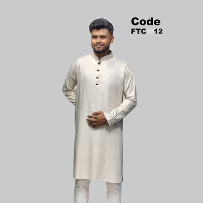 প্রিমিয়াম চিনিগুড়া সলিড পাঞ্জাবি/ কালার > Off White_img_0