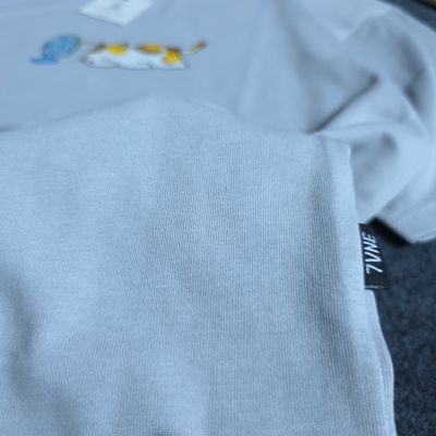 Korean Cat Enjoying The Wind (Light Grey) - Oversized Drop Shoulder T-shirt_img_8