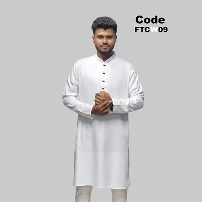 প্রিমিয়াম চিনিগুড়া সলিড পাঞ্জাবি/ কালার > White_img_0