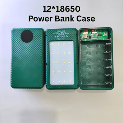 12pcs 18650 Battery Solderless 22.5W Fast Charging Power Bank Case with LED Light_img_1