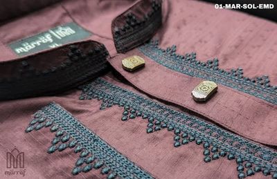 Elegant Maroon Embroidered Panjabi_img_6