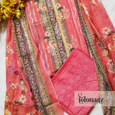 Mashaal Cotton 3 Piece (Red)_img_2