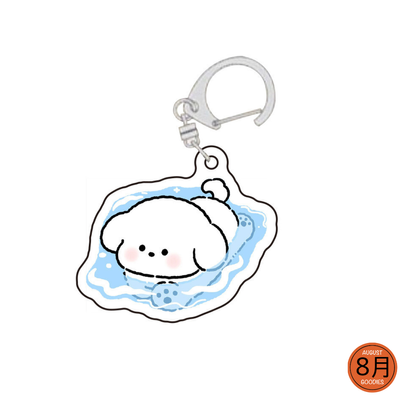 Cute Cartoon Dog Acrylic Keychains_img_1