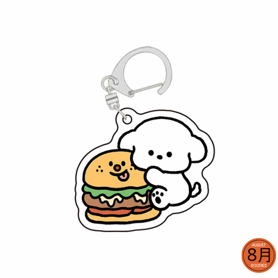 Cute Cartoon Dog Acrylic Keychains_img_2