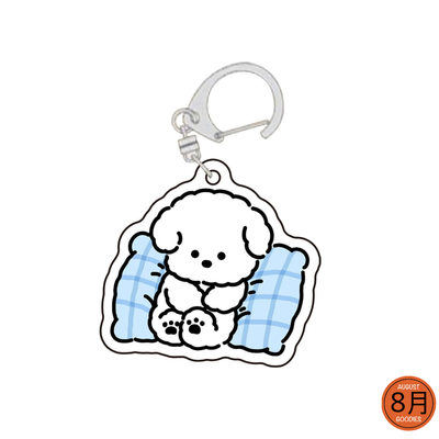 Cute Cartoon Dog Acrylic Keychains_img_5
