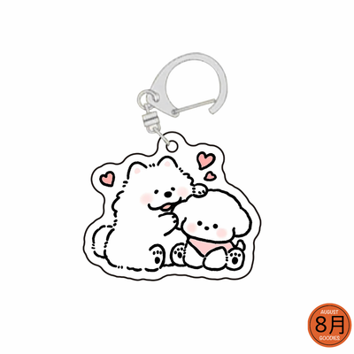 Cute Cartoon Dog Acrylic Keychains_img_6