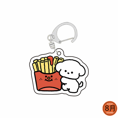 Cute Cartoon Dog Acrylic Keychains_img_7
