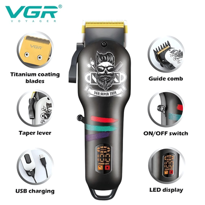VGR V-699 Cord and Cordless Hair Clipper and professional trimmer for Salon_img_2