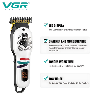 VGR V-699 Cord and Cordless Hair Clipper and professional trimmer for Salon_img_4