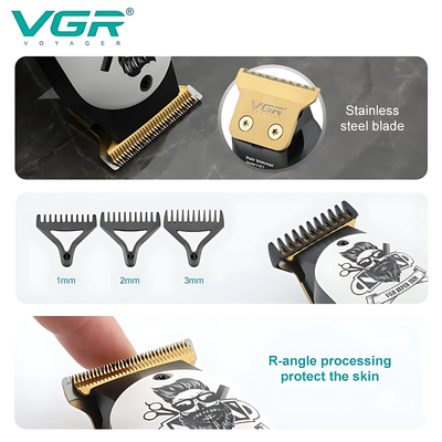 VGR V-699 Cord and Cordless Hair Clipper and professional trimmer for Salon_img_5