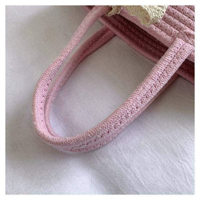 Korean style Woven Handbags with lace bow🌷✨_img_4