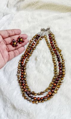 Uncut Pearl 3 Layer Necklace_img_0