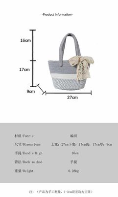 Korean style Woven Handbags with lace bow🌷✨_img_10